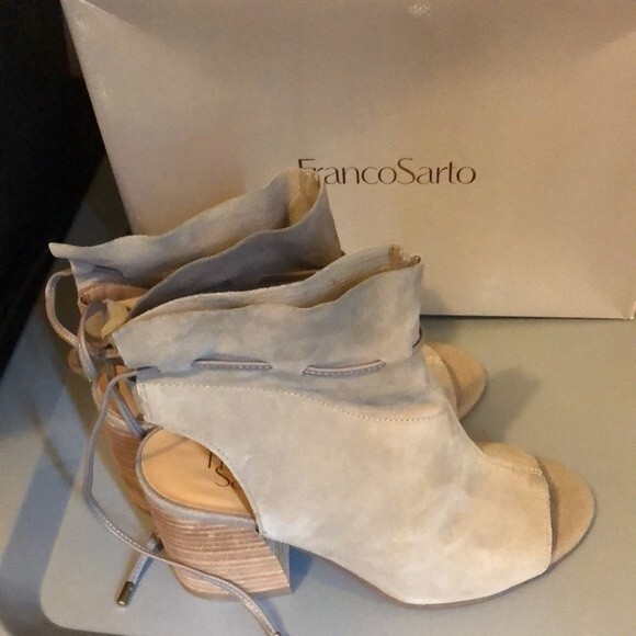 Franco sarto size 7.5 Fenwick peep toe stacked heel - Picture 8 of 11